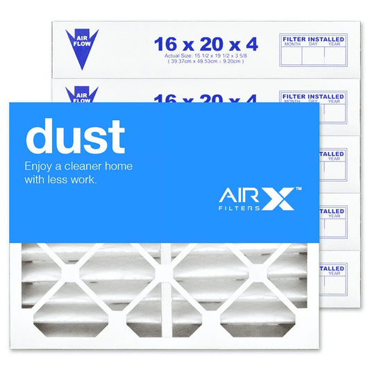 AIRx Filters 16x20x4 MERV 8 HVAC AC Furnace Air Filter Replacement White Rodgers FR1000M-108 FR1000M-111, Dust 6-Pack, Made in the USA