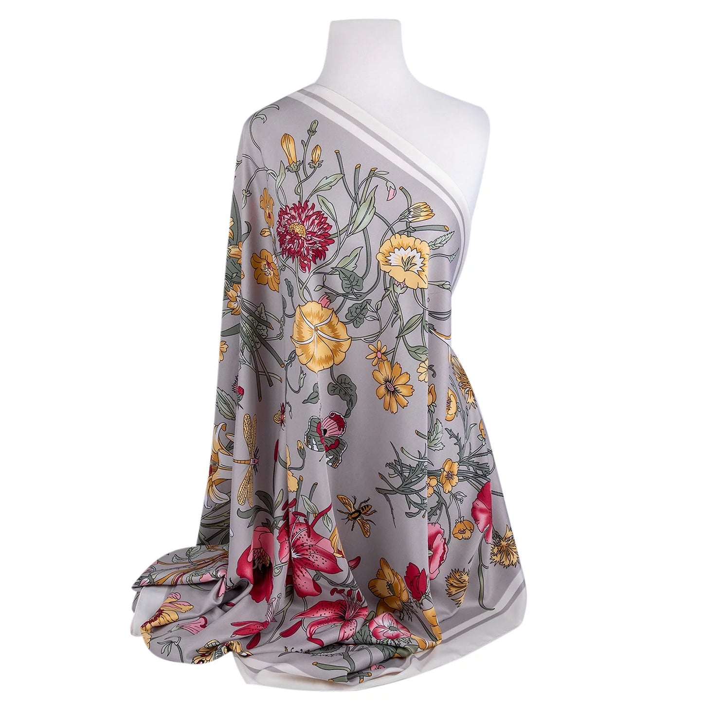 STP GOODS Evening Shawl and Wrap Women Botany Beige Silk Shawl 51x51'' (130 * 130 cm) Travel Scarf Tops Fashion Shawl Wedding