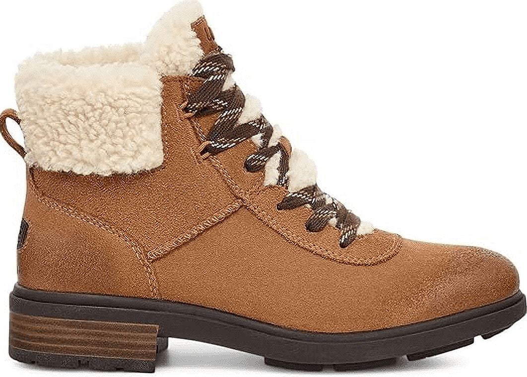 UGG Women's Harrison Cozy Lace-Up Waterproof Fashion Boot - Chestnut - Size 6