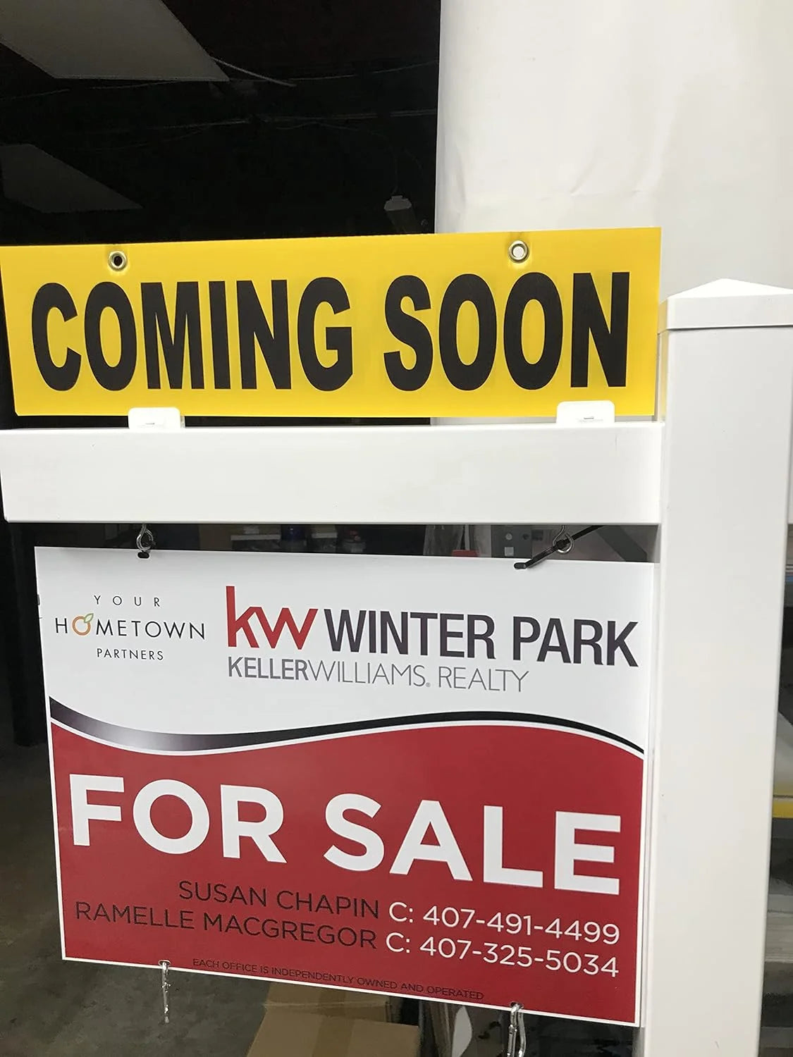 5 Pack COMING SOON Yellow Sign 6” X 24" (COMING SOON) Pre-Printed Double Sides Yellow Corrugated Plastic 4Mm, Sign Board 4Mm, ***Sign , Metal Sign & Sign Post Not Included, Ship Same D