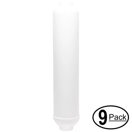 9-Pack Replacement MaxWater 101080 Inline Filter Cartridge - Universal 10-inch Cartridge MaxWater 8 stage reverse osmosis water System - Denali Pure Brand