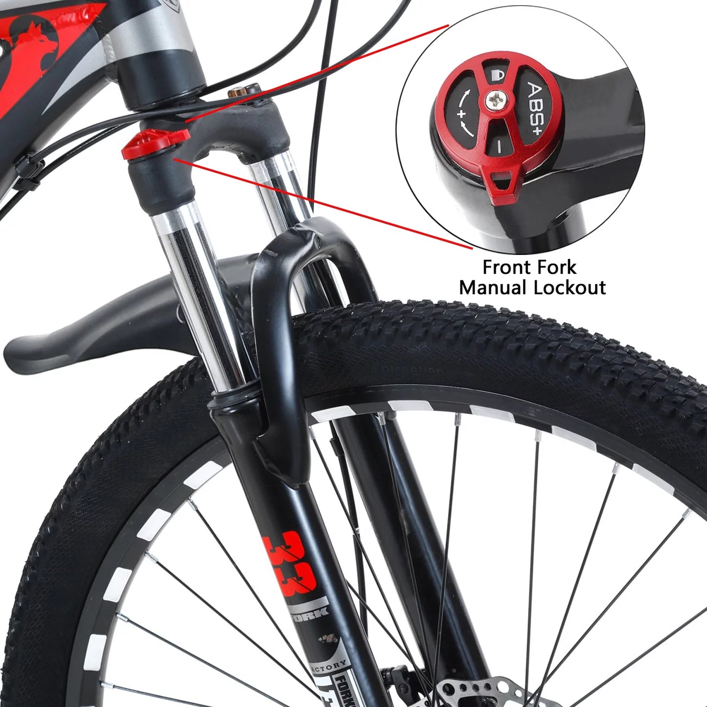 27.5" Wheels Adults Mountain 21 Speed Bikes Bicycle MTB+Bike Lock+Air Pump