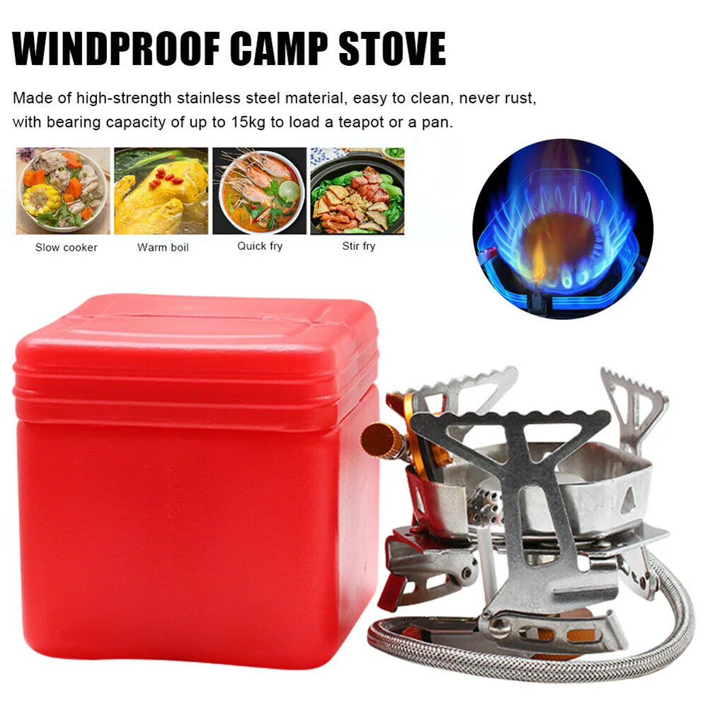 3500W Portable Mini Camping Stove Butane Propane Burner Camping Hiking