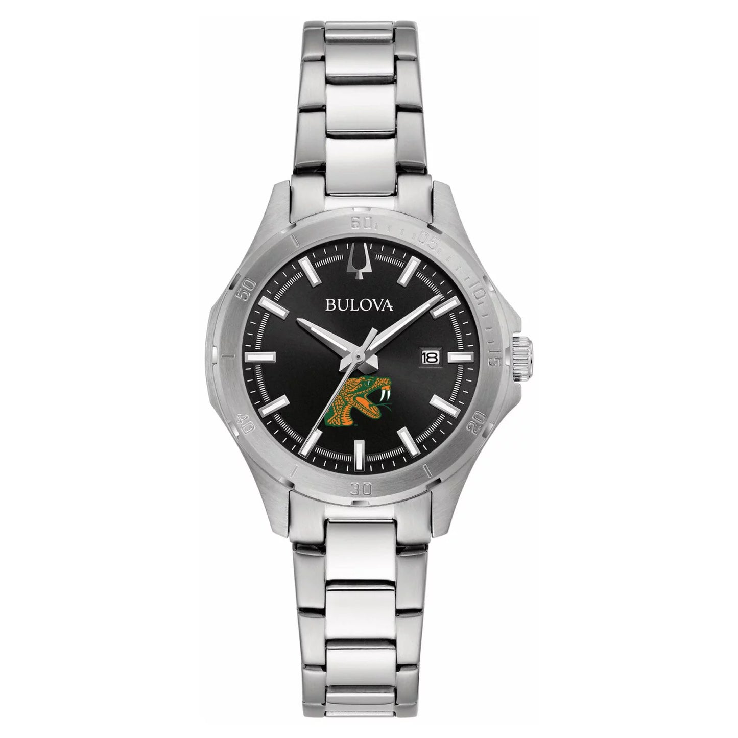 Women's Bulova Black Florida A&M Rattlers Stainless Steel Sport Classic Watch