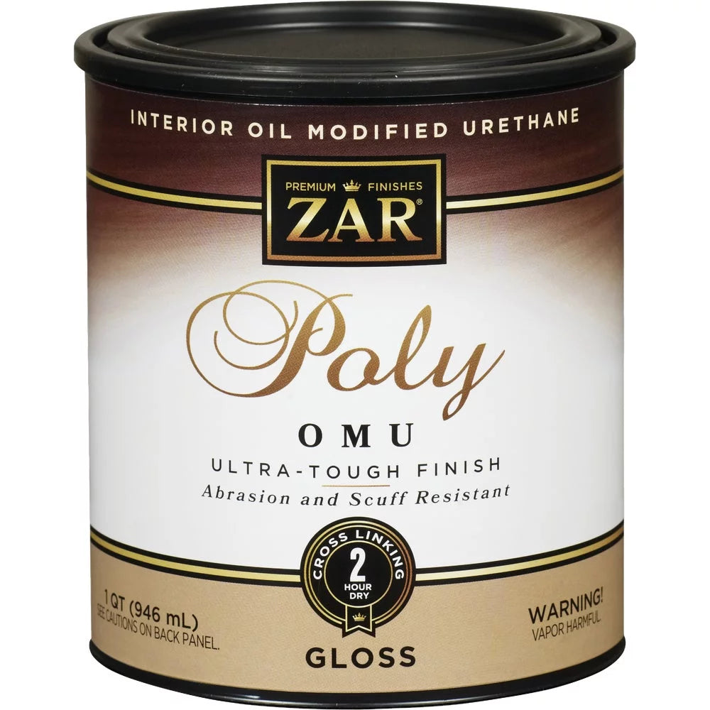 1 PK, ZAR Gloss Ultra Max Interior Polyurethane, 1 Qt.