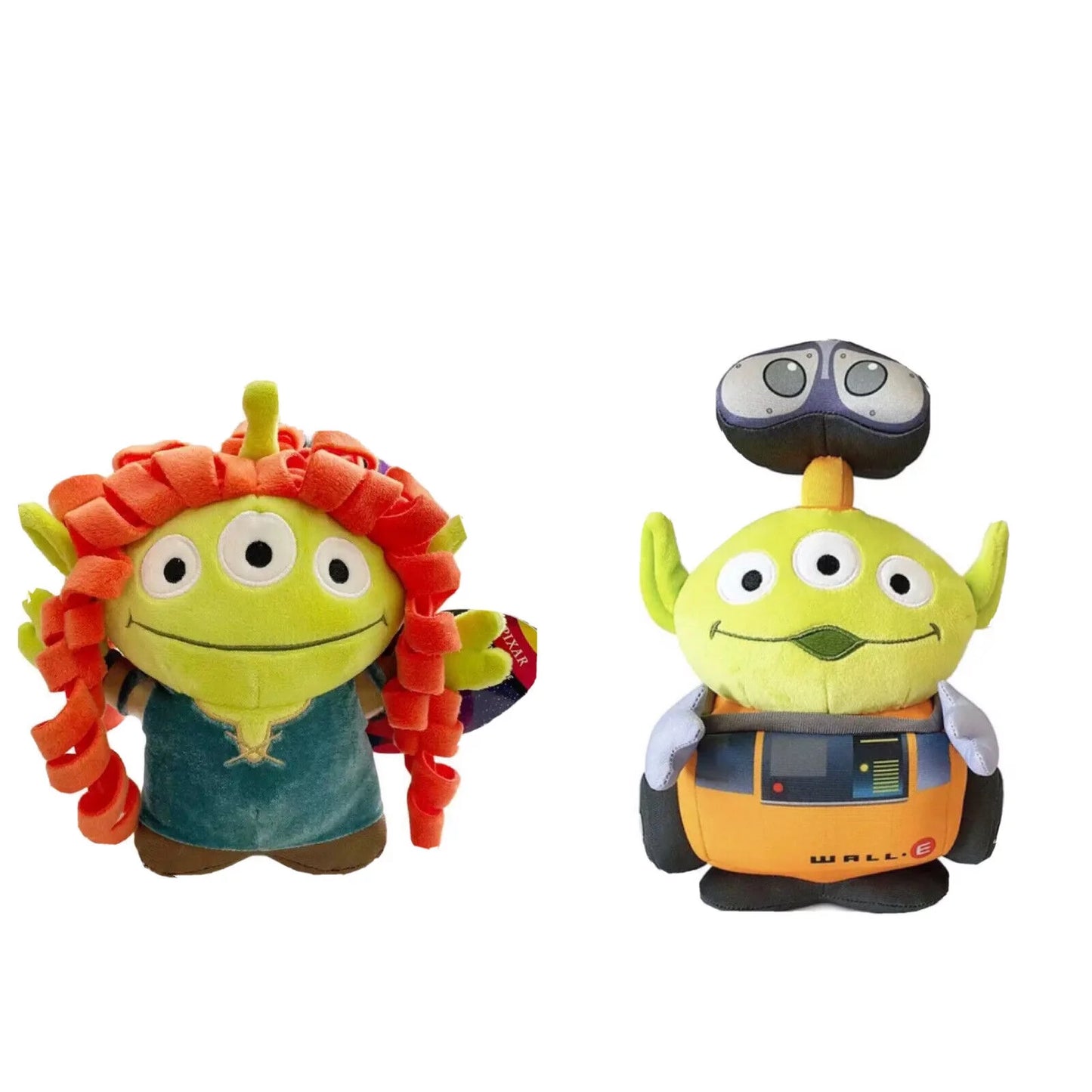 Alien Remix Plush Brave Merida & Wall E 8" Limited Release Plush Set