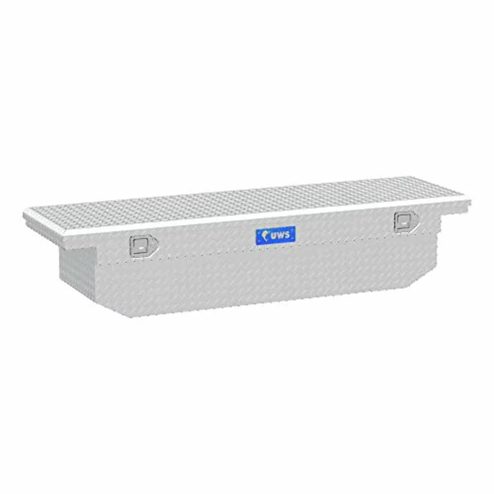 UWS/United Welding Services TBS-69-A-LP UWSTBS-69-A-LP 69IN ALUMINUM SINGLE LID CROSSOVER TOOLBOX LOW PROFILE ANGLED