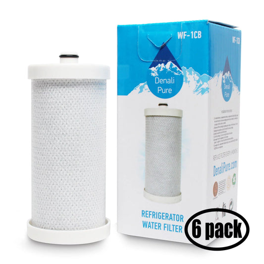 6-Pack Replacement Kenmore / Sears 25351232104 Refrigerator Water Filter - with Kenmore / Sears 46-9910 Fridge Water Filter Cartridge - Denali Pure Brand