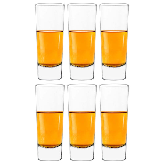 Vikko 2.2 Ounce Shot Glasses, Set of 6 Small Liquor and Spirit Glasses, Strong Tequila Bar Glasses For Alcohol and Espresso Shots, 6 Piece Shooter Glass Set (Niki)