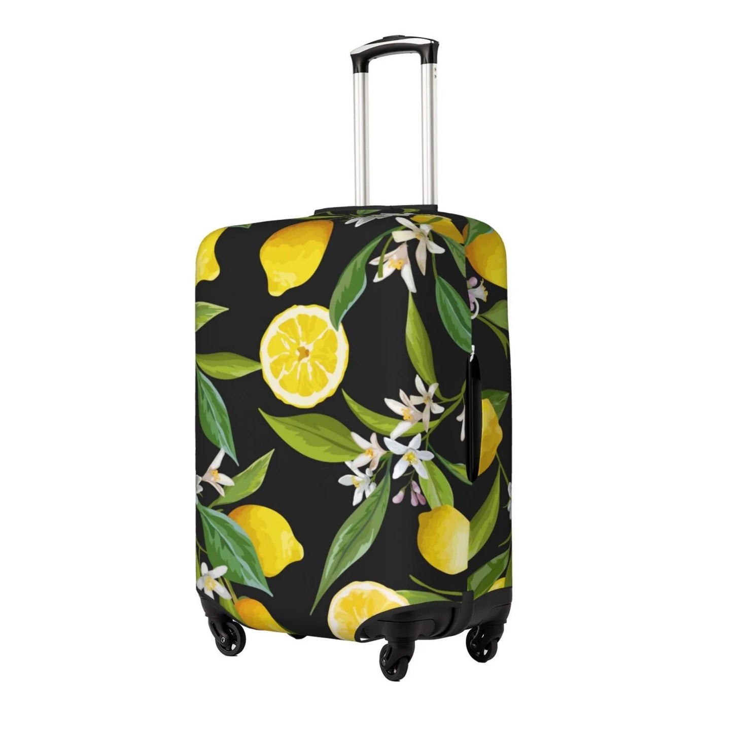 Adobk Lemon Fruits Flowers Leaves Luggage Protector Suitcase Wrap Stretch Suitcase Shield Washable Luggage Coating For Suitcase For Women And Men, Travel Accessories-Small