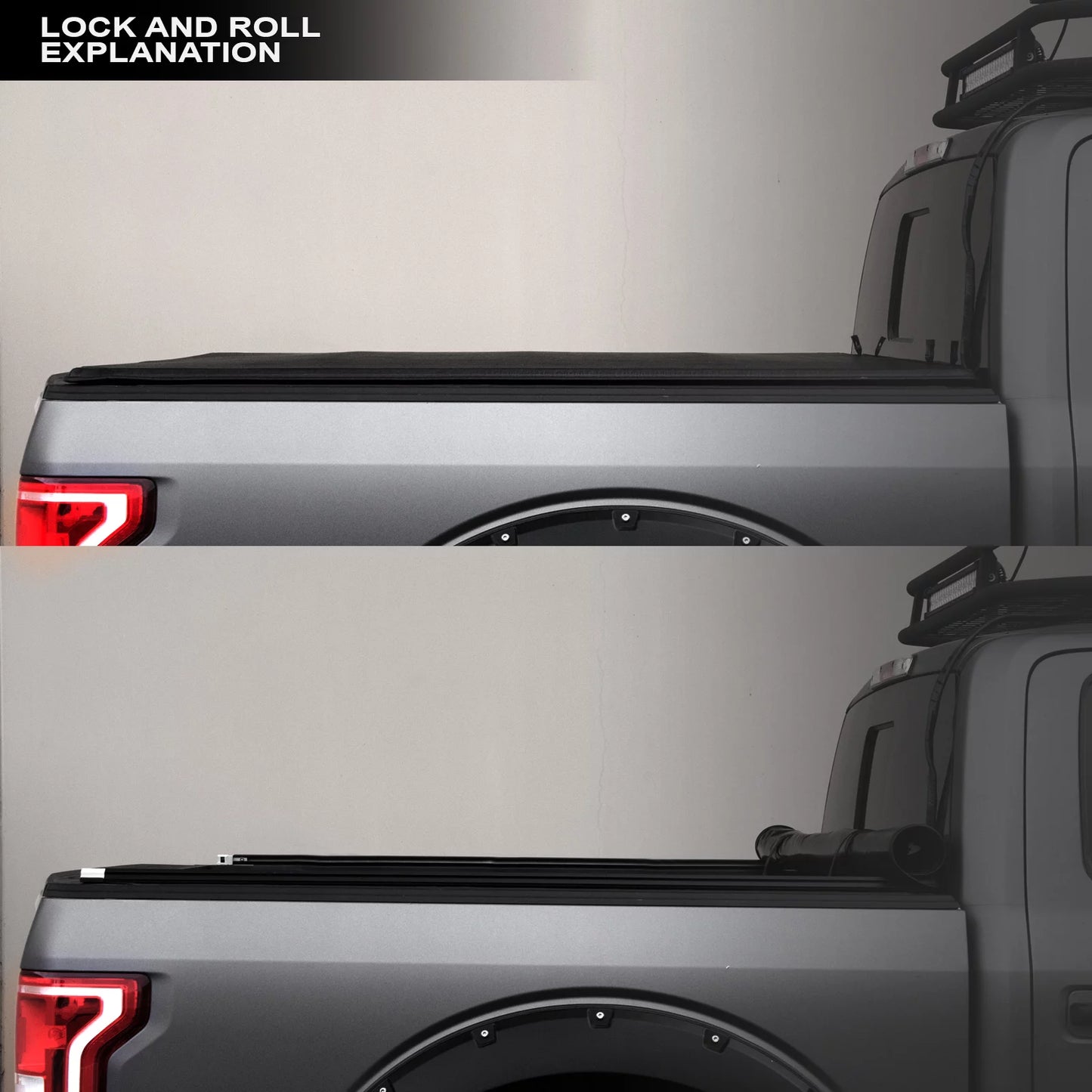 Stehlen 714937188747 Lock And Roll Up Tonneau Coating - Black For 2015-2022 Chevy Colorado / GMC Canyon 6 Feet ( 72" ) Bed