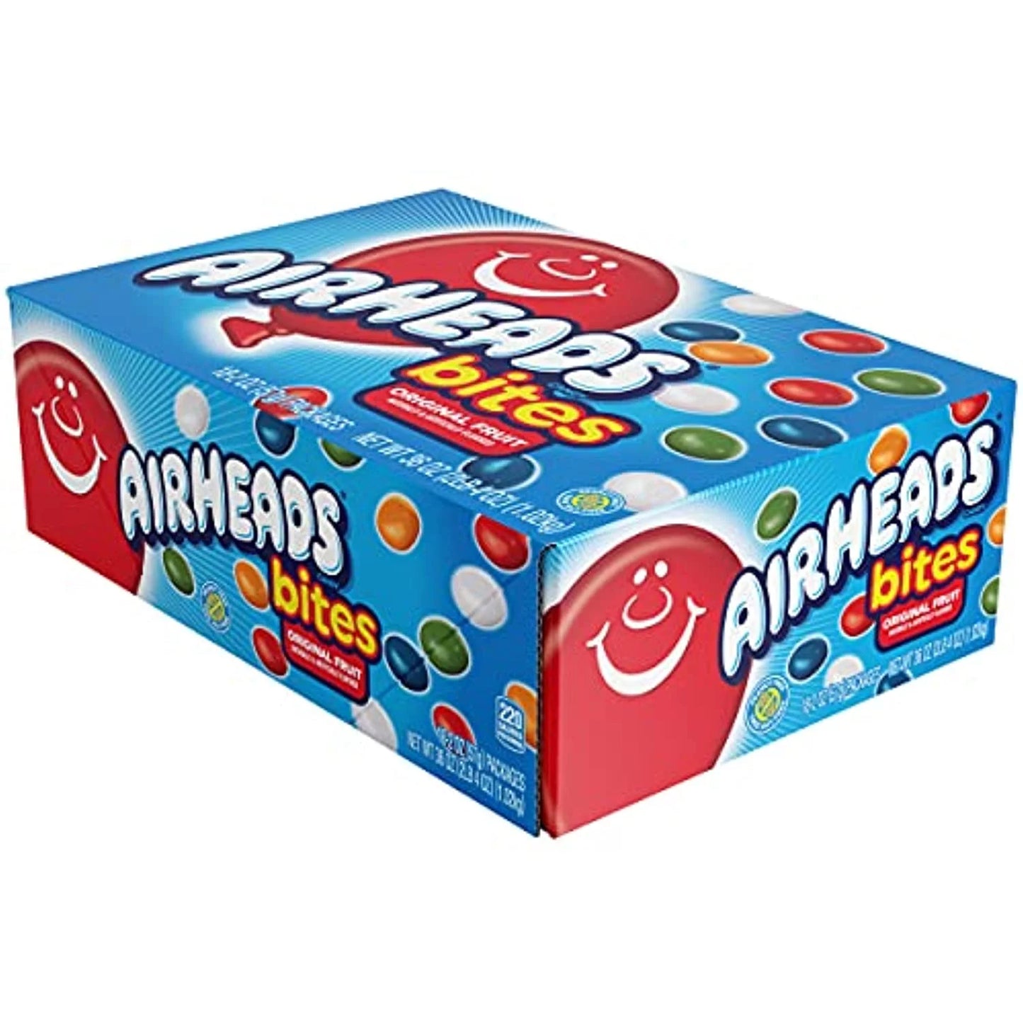 Airheads Candy Bites Candy, Movie Theater Bag, Fruit, Non Melting, Holiday, Party, Concessions, 2 Oz (Bulk Pack Of 18)