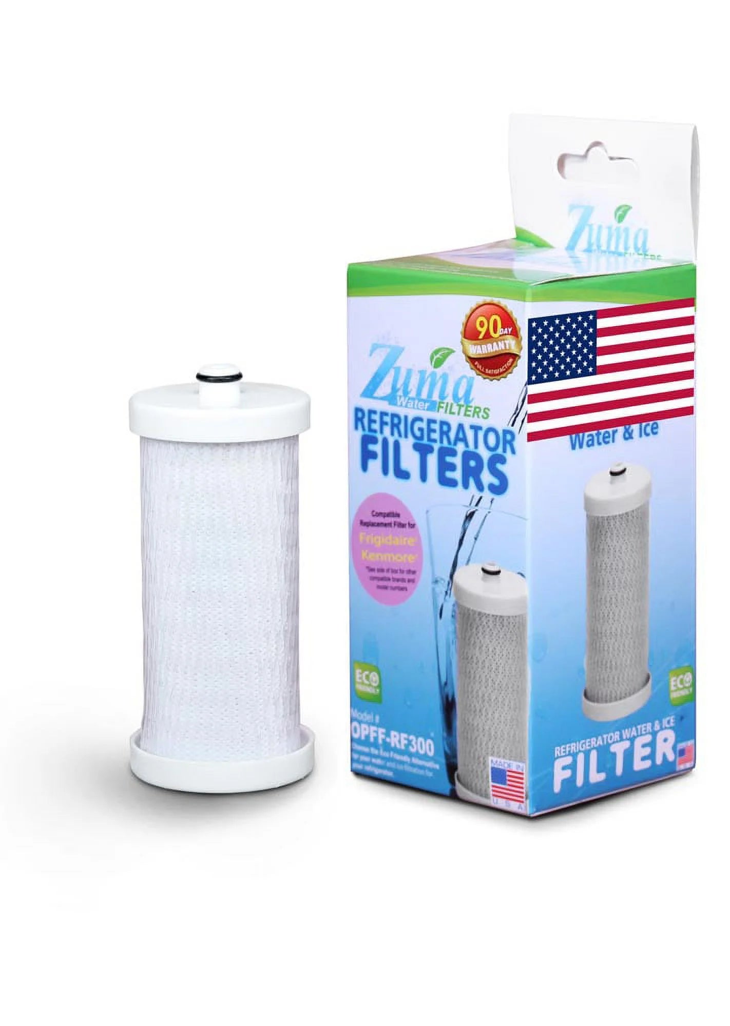 ZUMA Brand , Water and Ice Filter , Model # OPFF-RF300 , with Frigidaire® NGRG-2000 - 1502 - Made in U.S.A.