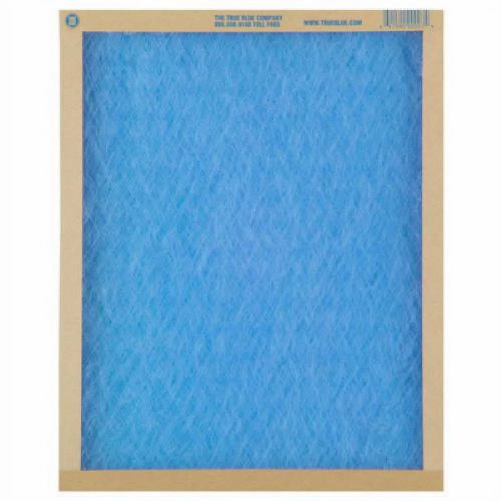 True Blue 120251 20" x 25" x 1" Flat Panel Spun Fiberglass Disposable Furnace Air Filter MERV 2 - Quantity of 12