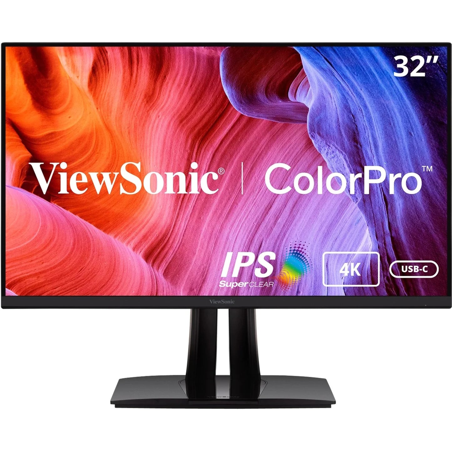 ViewSonic VP3256-4K 32 Inch Premium IPS 4K Ergonomic Monitor with Ultra-Thin Bezels, Color Accuracy, Pantone Validated, HDMI, DisplayPort and USB C Professional Home and Office