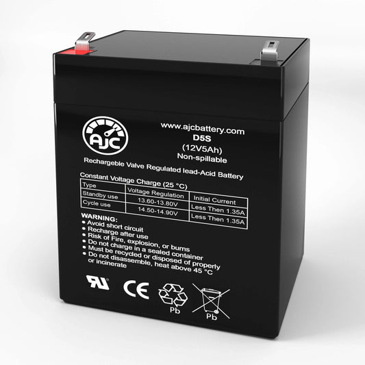 AJC Battery with Aosom Kids Motorcycle Dirt Bike Electric 12V 5Ah Ride-On Toy Replacement Battery