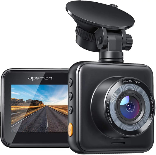 APEMAN Mini Dash Cam 1080P Dash Camera Cars Recorder Super Night Vision, 170° Wide Angle, Motion Detection, Parking Monitoring, G-Sensor, Loop Recording