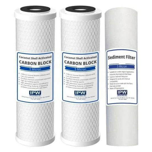 - MADE IN FILTERS - Replacement Pre-Filter Set For APEC RO-45, RO-90, RO-PH90, RO-PERM, RO-PUMP, RO-Hi, WFS-1000 Reverse Osmosis Water Filter System Stage By