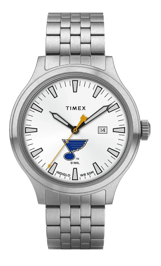 Timex Men's Saint Louis Blues St Watch Stainless Steel Top Brass