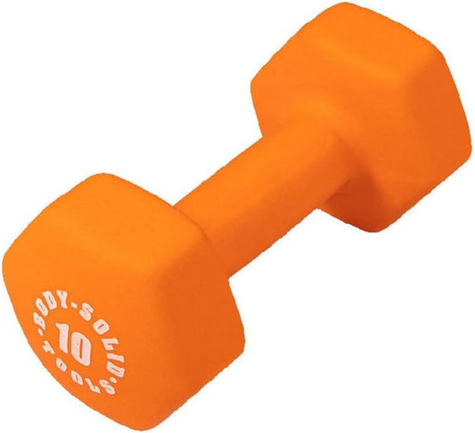 Tools (BSTND10PR) Neoprene Dumbbell For Weight And Aerobic Training, Pilates & Physical Therapy, Hand Weights Set For Women, Weights Hex End Dumbbells, Orange, 10Lbs. Pair