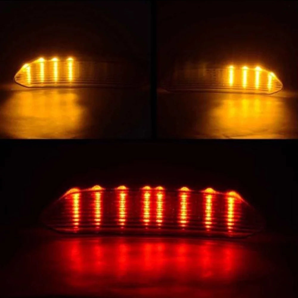 12V LED Taillight, Smoke Lens, ABS plastic, YAMAHA YZF R1 2002-2003(18 x 3.5 x 4cm)