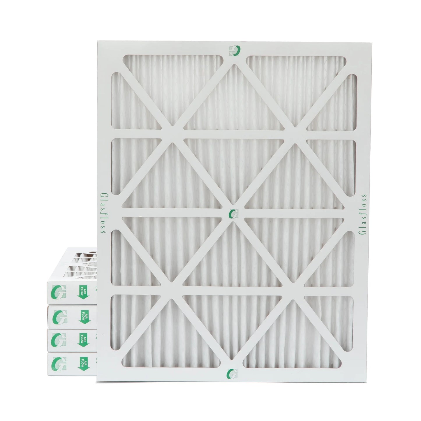 18x24x2 MERV 10 Pleated HVAC Air Filters by Glasfloss. ( Quantity 5 ) Exact Size: 17-1/2 x 23-1/2 x 1-3/4