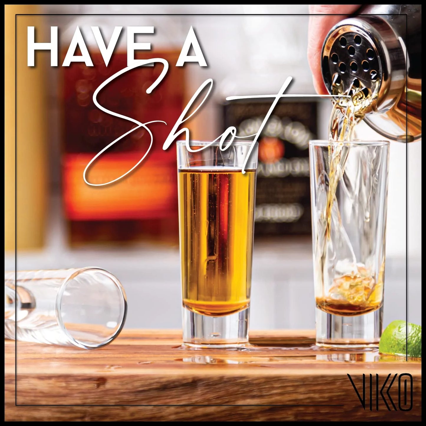 Vikko 2.2 Ounce Shot Glasses, Set of 6 Small Liquor and Spirit Glasses, Strong Tequila Bar Glasses For Alcohol and Espresso Shots, 6 Piece Shooter Glass Set (Niki)