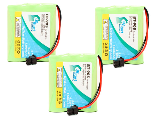 3x Pack - UpStart Battery Energizer P3702 Battery - Replacement Energizer Cordless Phone Battery (1200mAh, 3.6V, NI-MH)