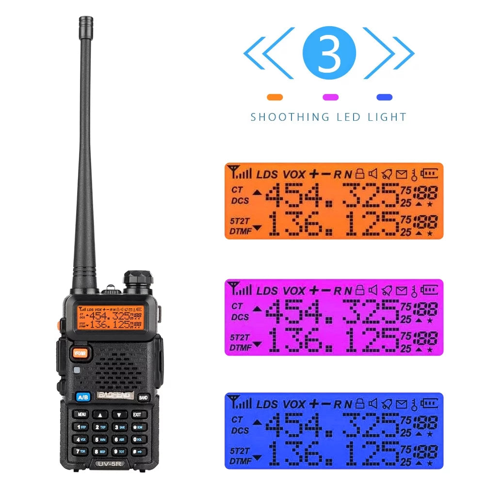 UBesGoo Baofeng UV-5R Dual Band Radio RF 5W FM Ham two Way Radio 1800 mAh Walkie Talkie