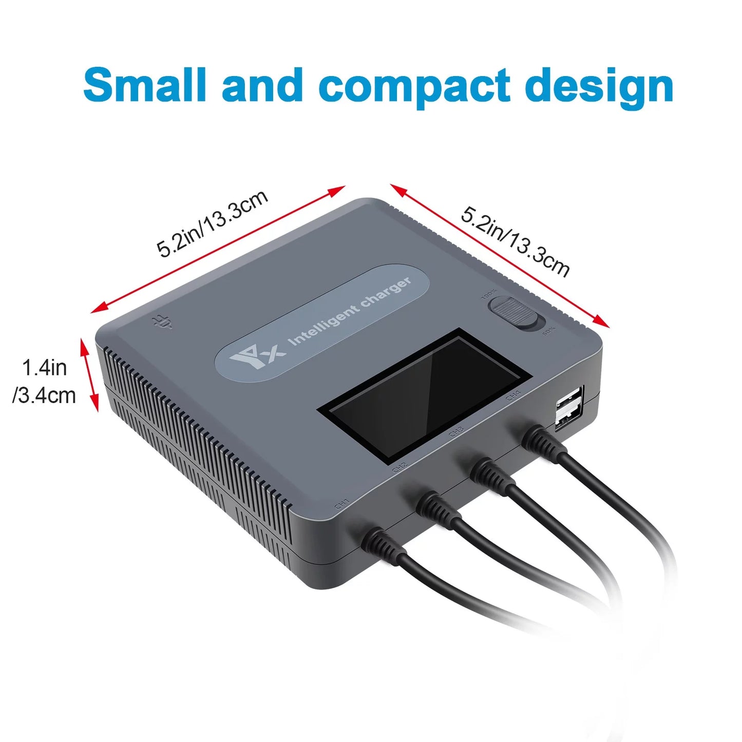 ZiSUGP With DJI Mavic Air 2 And Air 2S Battery Charger Hub With LCD Display 6 In 1 Quick Battery Charger Charging Accessories Photography Drones with Camera 4k