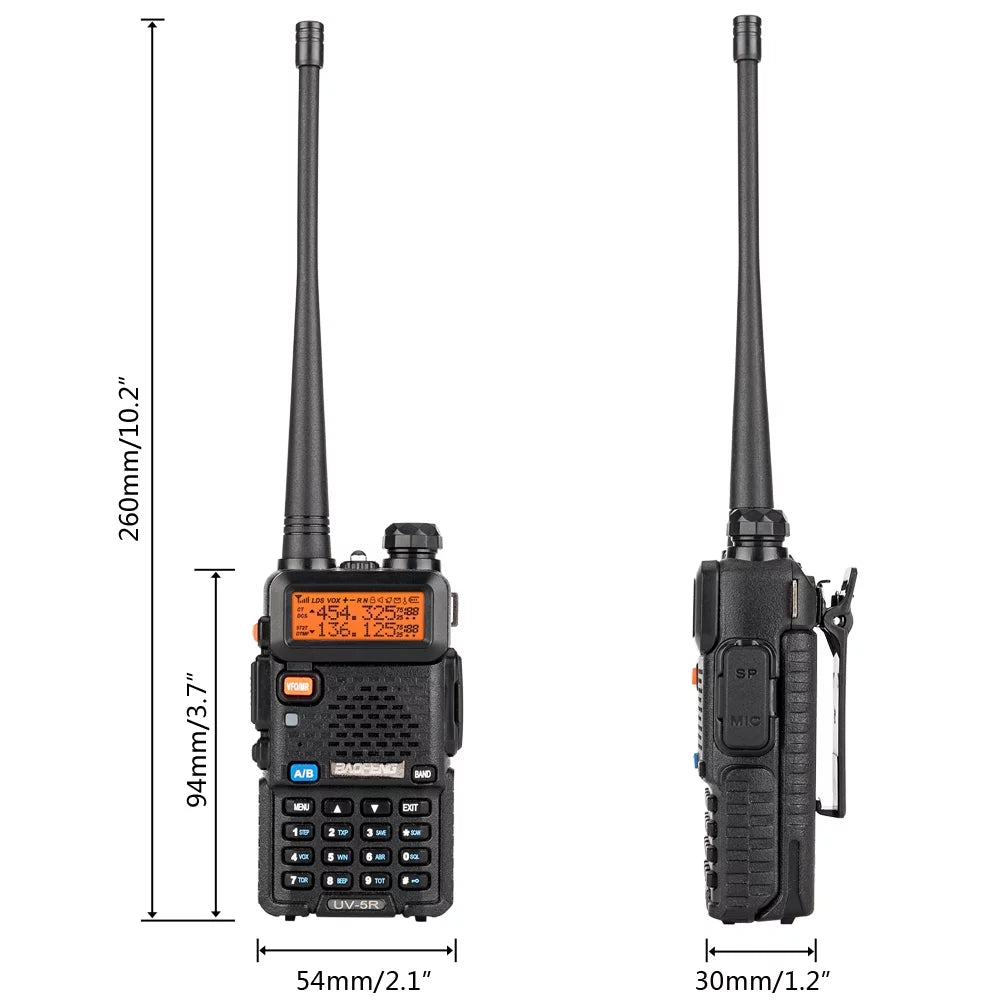 UBesGoo Baofeng UV-5R Dual Band Radio RF 5W FM Ham two Way Radio 1800 mAh Walkie Talkie