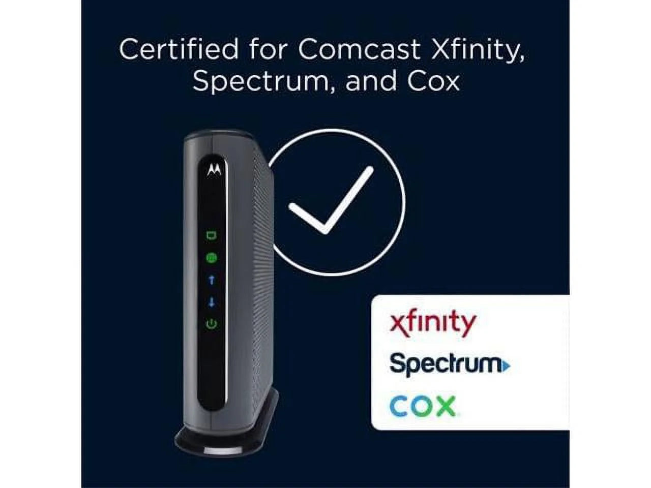 8x4 Cable Modem, Model MB7220, 343 Mbps DOCSIS 3.0, Certified by Comcast XFINITY, Time Warner Cable, Cox, BrightHouse, and More (No Wireless)