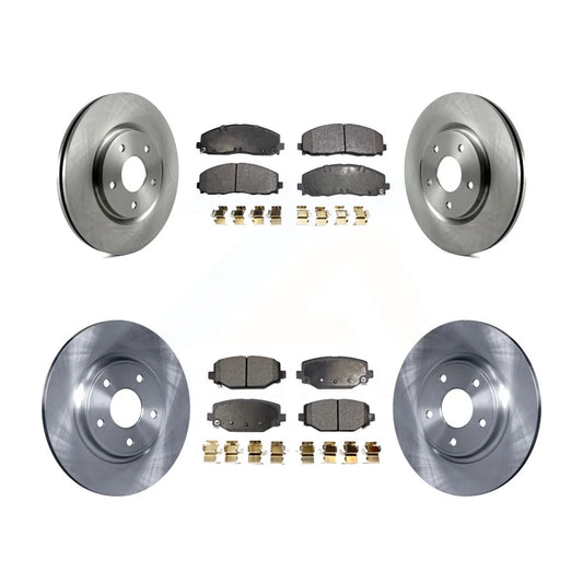 Transit Auto - Front Rear Disc Brake Rotors And Semi-Metallic Pads Kit For Dodge Grand Caravan Journey Chrysler Town & Country Ram C/V Volkswagen Routan K8F-100985