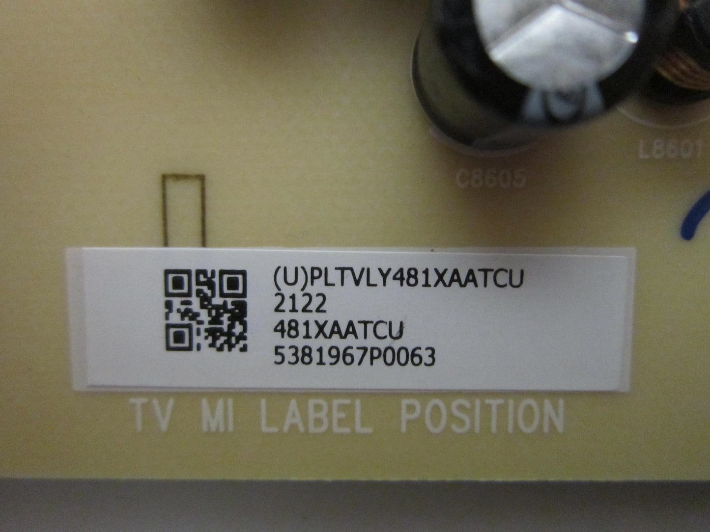 Vizio V505-J01 Power Board (715GC283-P01-000-003M) PLTVLY481XAATCU