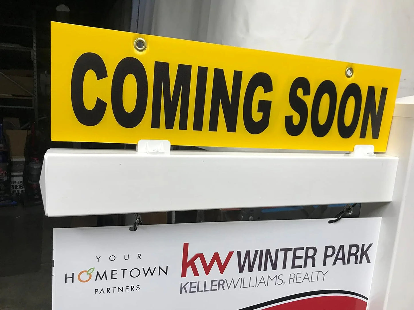 5 Pack COMING SOON Yellow Sign 6” X 24" (COMING SOON) Pre-Printed Double Sides Yellow Corrugated Plastic 4Mm, Sign Board 4Mm, ***Sign , Metal Sign & Sign Post Not Included, Ship Same D