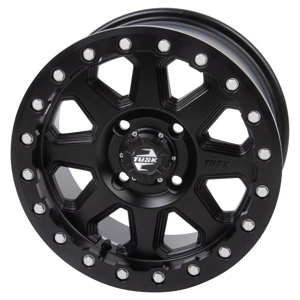 4/110 Tusk Uinta Beadlock Wheel 14x7 5.0 + 2.0 Matte Black For Yamaha Viking VI EPS Ranch Edition 2022