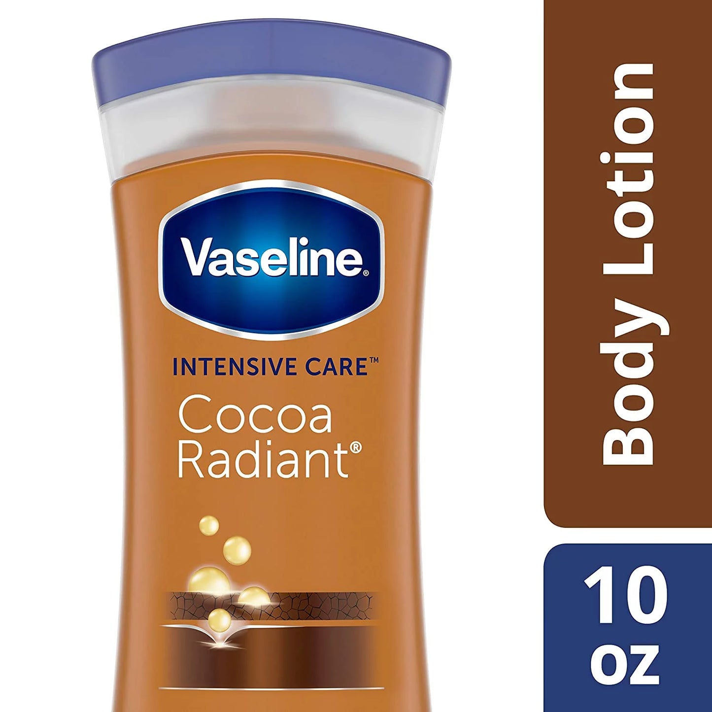 Vaseline Intensive Care Cocoa Butter Radiant Body Lotion, 10 oz, 6 Pack