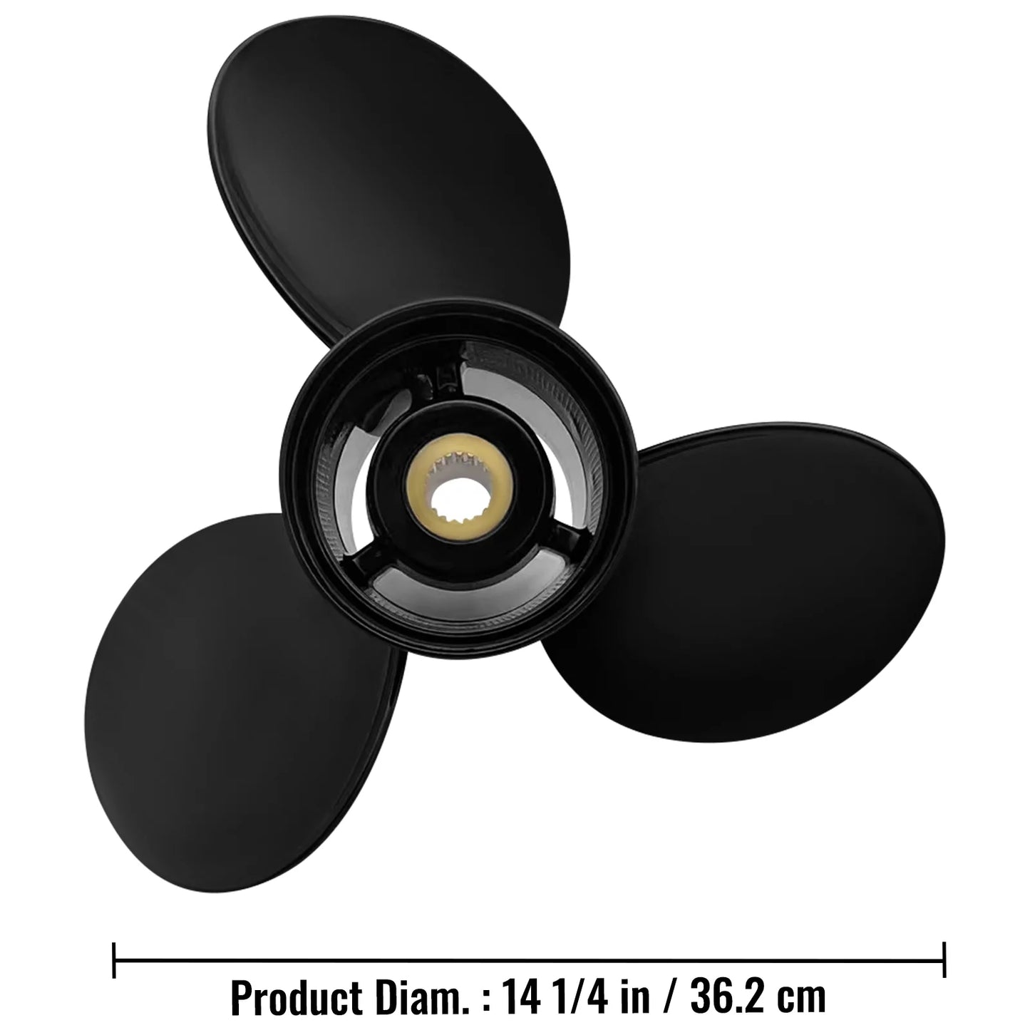 VEVOR Outboard Propeller, 3-Blade 14 1/4 x 21" Craft Propeller, Replace OEM 3817469, SX Sterndrives Outboard Volvo Penta Engine, Right-handed Aluminium Propeller & 19 Spline Teeth