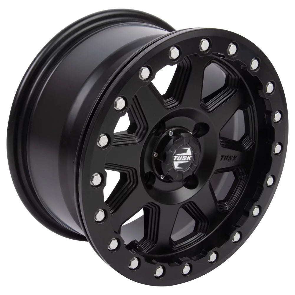 4/110 Tusk Uinta Beadlock Wheel 14x7 5.0 + 2.0 Matte Black For Yamaha Viking VI EPS Ranch Edition 2022