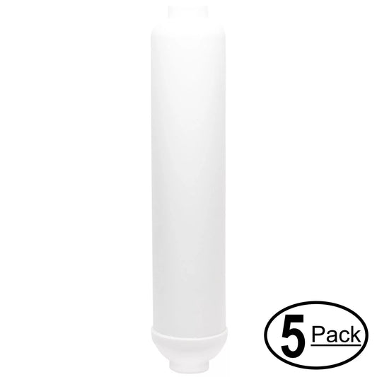 5-Pack Replacement iSpring RCC7U Inline Filter Cartridge - Universal 10-inch Cartridge iSpring 123Filter 6-stage 75 GPD Reverse Osmosis Filter with UV #RCC7U - Denali Pure Brand