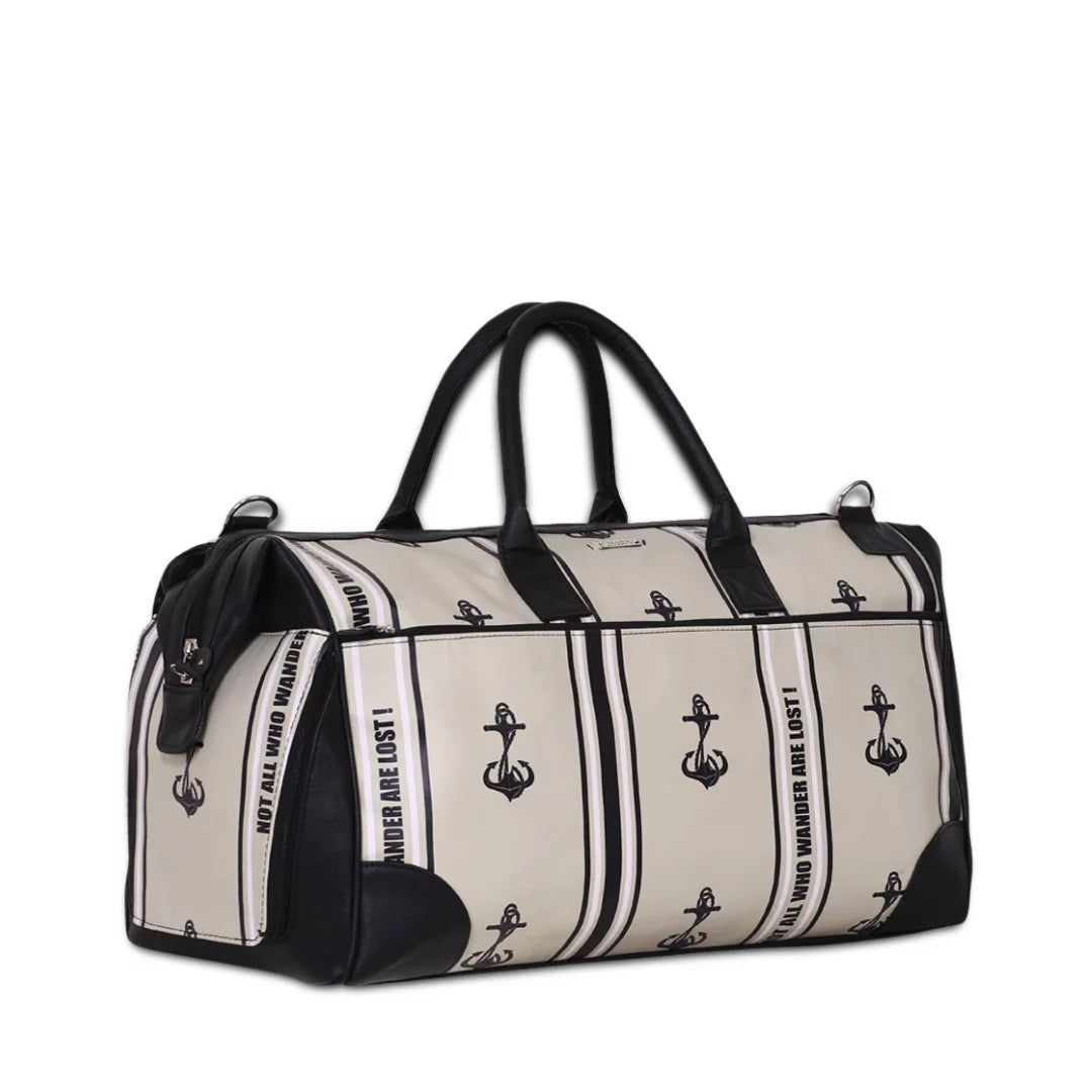 Anchors Away Unisex Large Weekender Travel bag with Separate Shoe Compartment with Adjustable Strap