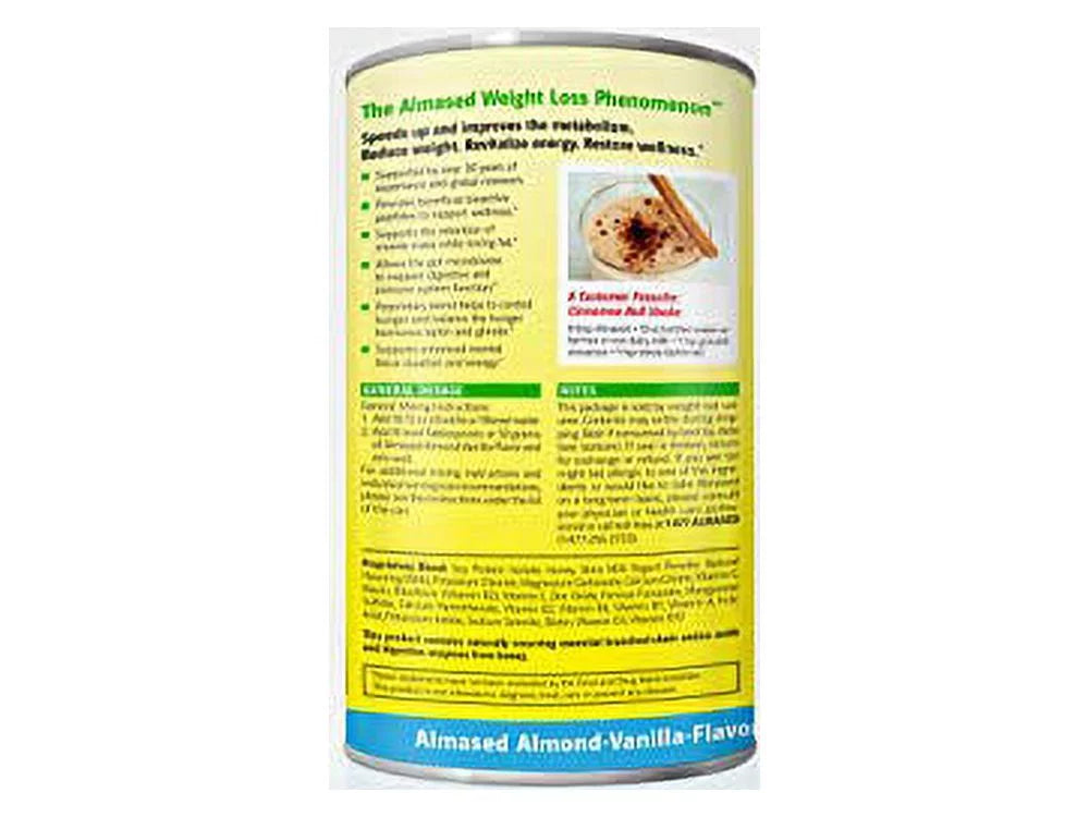 Almased Meal Replacement shakes – Gluten-Free, non-GMO Weight Loss Powder – Vanilla Flavor, 17.6 oz (2 pack)