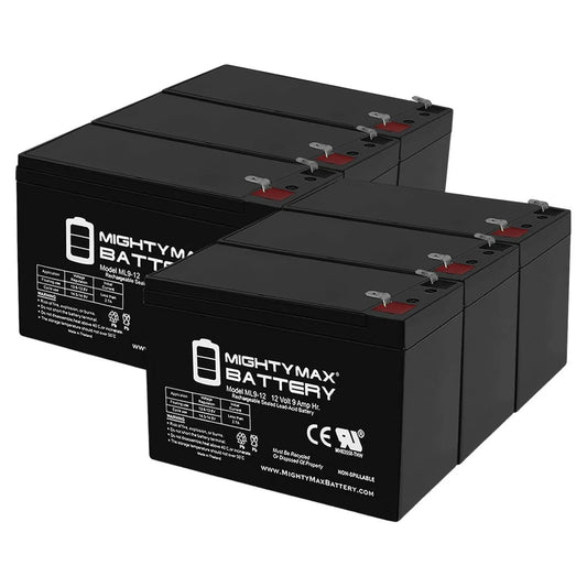 12V 9Ah Battery Replacement Merida PC 500 Electric Bike - 6 Pack