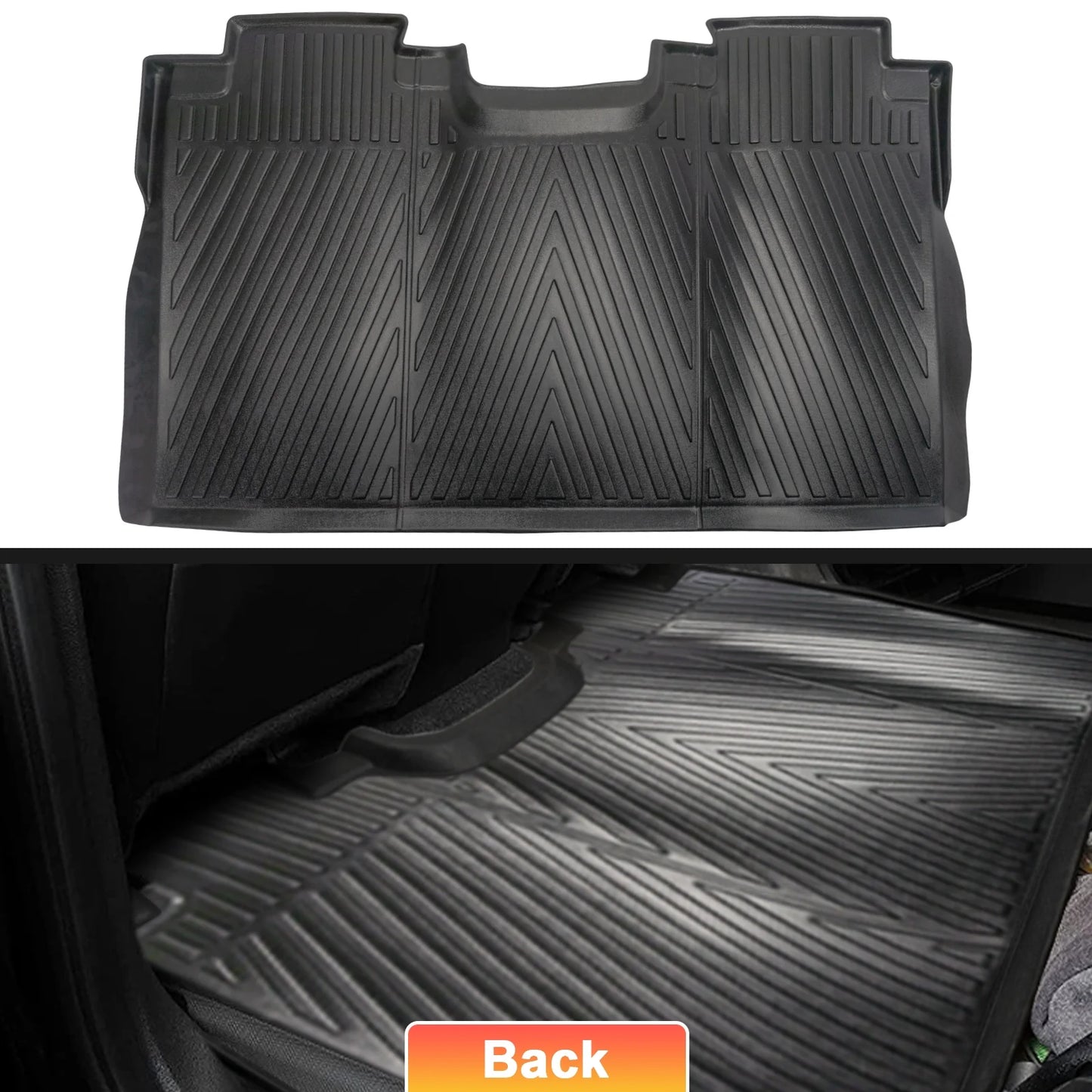 3PCS All- TPE Front & Rear Floor Mats For 2015-2024 Ford F-150 F150 SuperCrew Cab,Custom Floor Mats 1st & 2nd Row Seat,Only For F150 2015-2024 Super Crew&Bucket Seats & W/O Storage