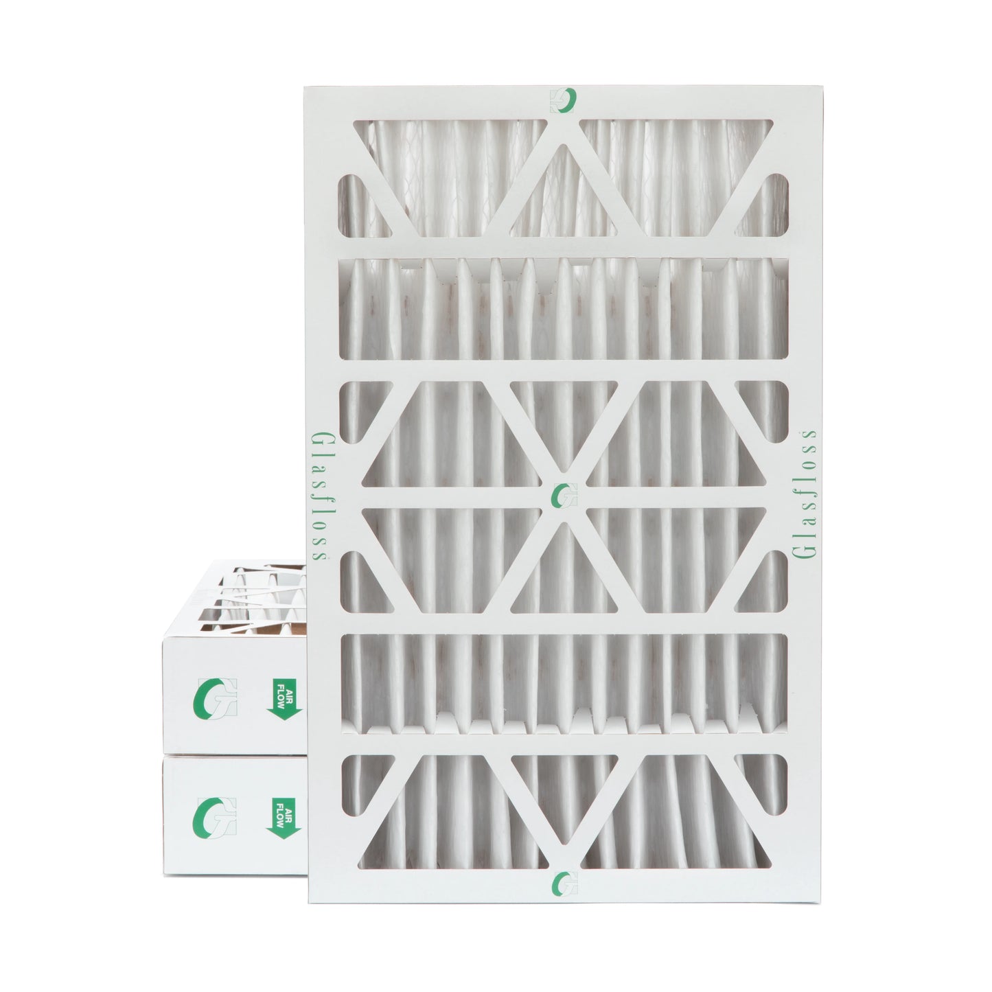 16x25x4 MERV 10 Pleated AC Furnace Air Filters by Glasfloss Industries. ( 3 Pack ) Exact Size: 15-1/2 x 24-1/2 x 3-3/4