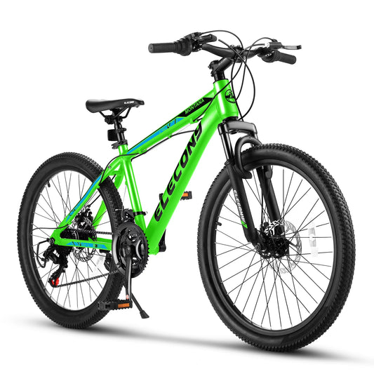 A24299 Rycheer Elecony 24 inch Mountain Bike Bicycle Adults Aluminium Frame Bike Shimano 21-Speed with Disc Brake