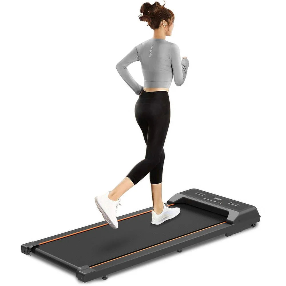 Walking Pad Under Desk Treadmill, LED Display and Remote Control Portable Treadmill Home and Office, 2.5HP 265LBS