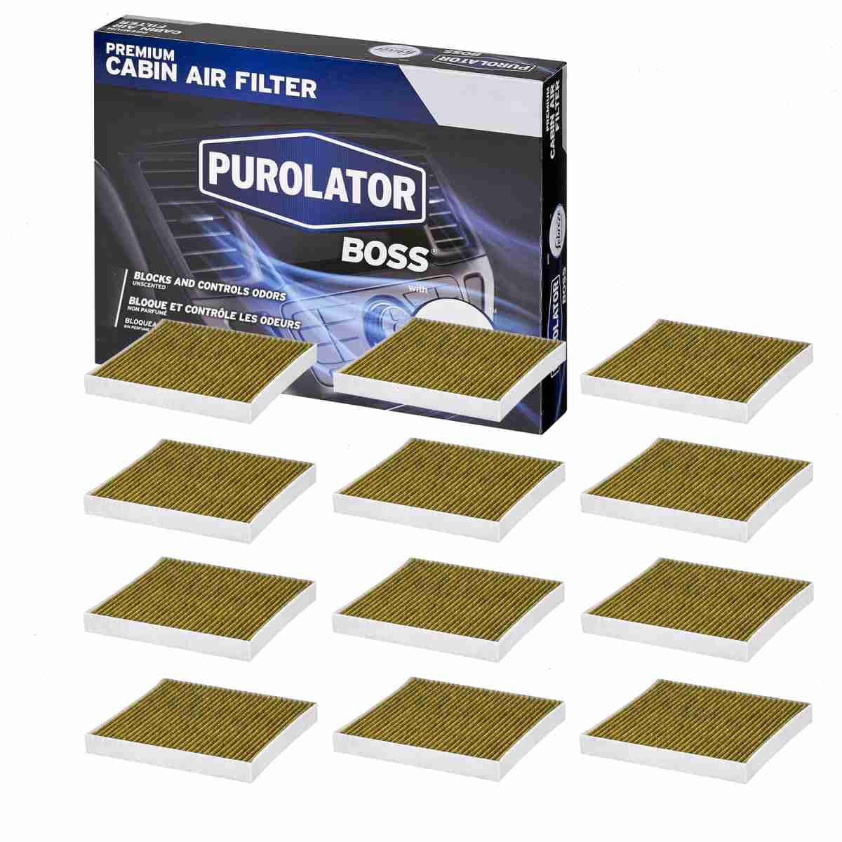 12 pc Purolator BOSS PBC25869 Cabin Air Filters 842 HVAC Heating Ventilation Air Conditioning Vent Filters Fits select: 2013-2018 RAM 1500, 2007-2018 JEEP COMPASS