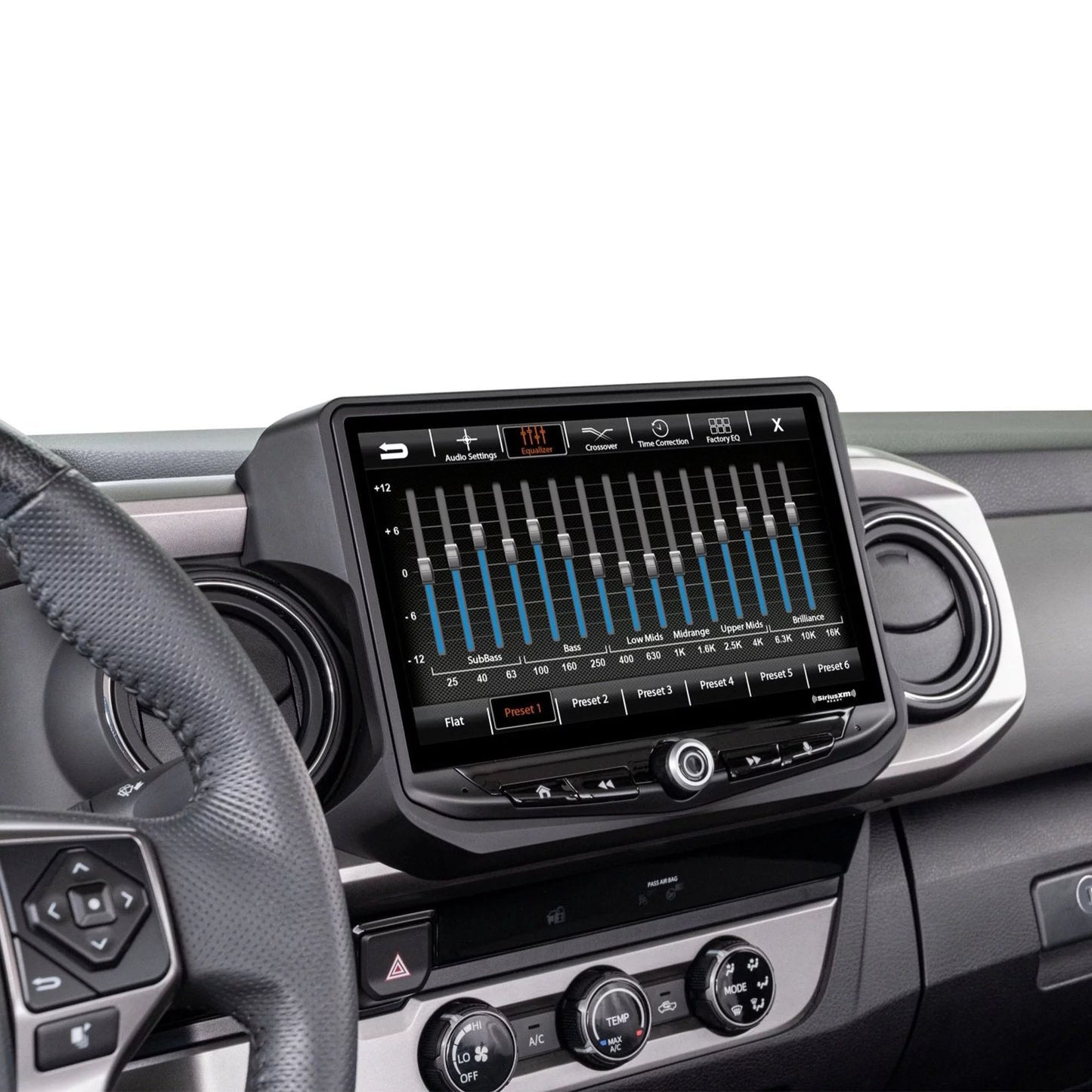 Stinger Heigh10 10" In-dash Infotainment System with SR-TAC16H Flush-Mount Dash Kit Fitting with 16-21 Toyota Tacoma