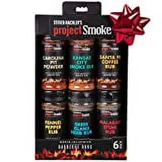 Steven Raichlen's Project Smoke BBQ Spice Rub Seasoning Combo Gift Box - 6 Pack World Wide Barbeque